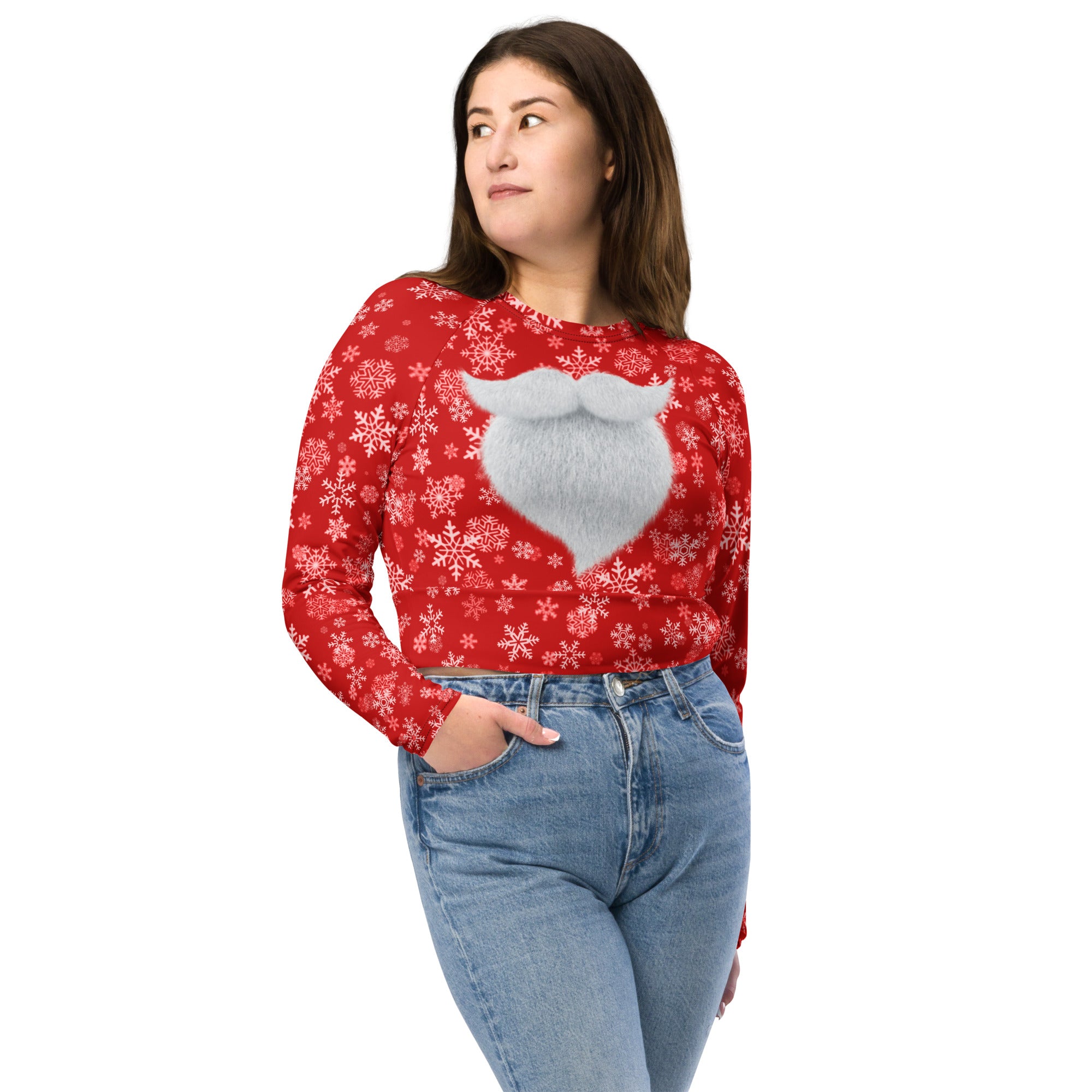 2024 Christmas Wear Cropped Top. Holiday Colors Partywear, Streetwear or Activewear. WickedYo.